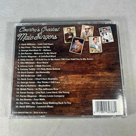Countrys Greatest Male Singers CD Album 2018 20 Songs Classic Country Legends - Picture 2 of 3